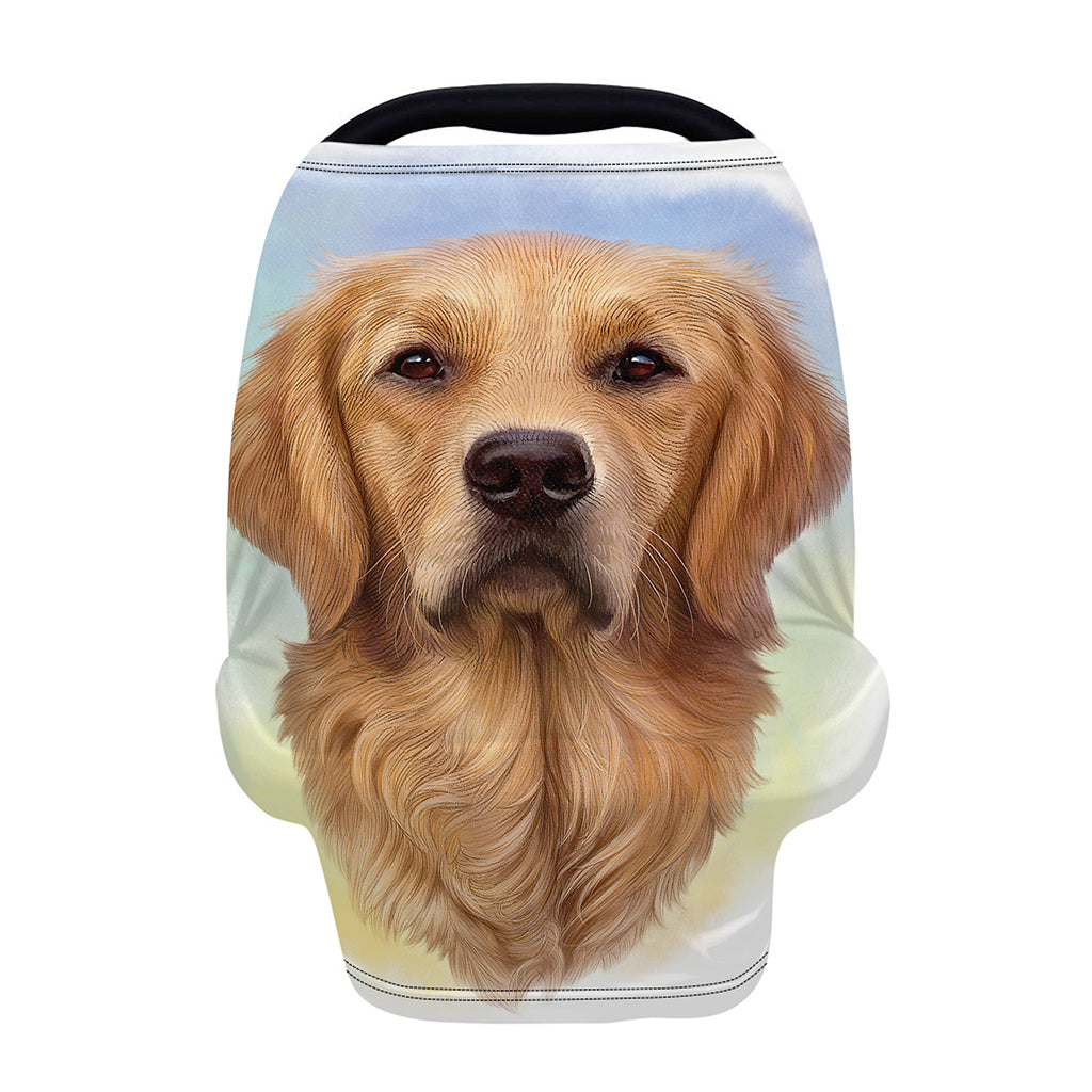 Golden Retriever Portrait Print Baby Seat Cover