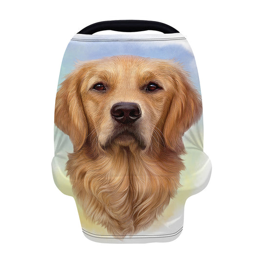 Golden Retriever Portrait Print Baby Seat Cover