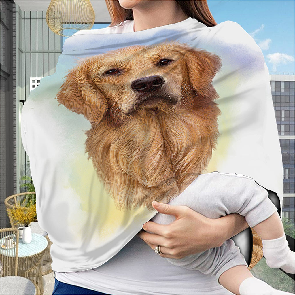 Golden Retriever Portrait Print Baby Seat Cover