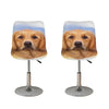 Golden Retriever Portrait Print Bar Stool Covers