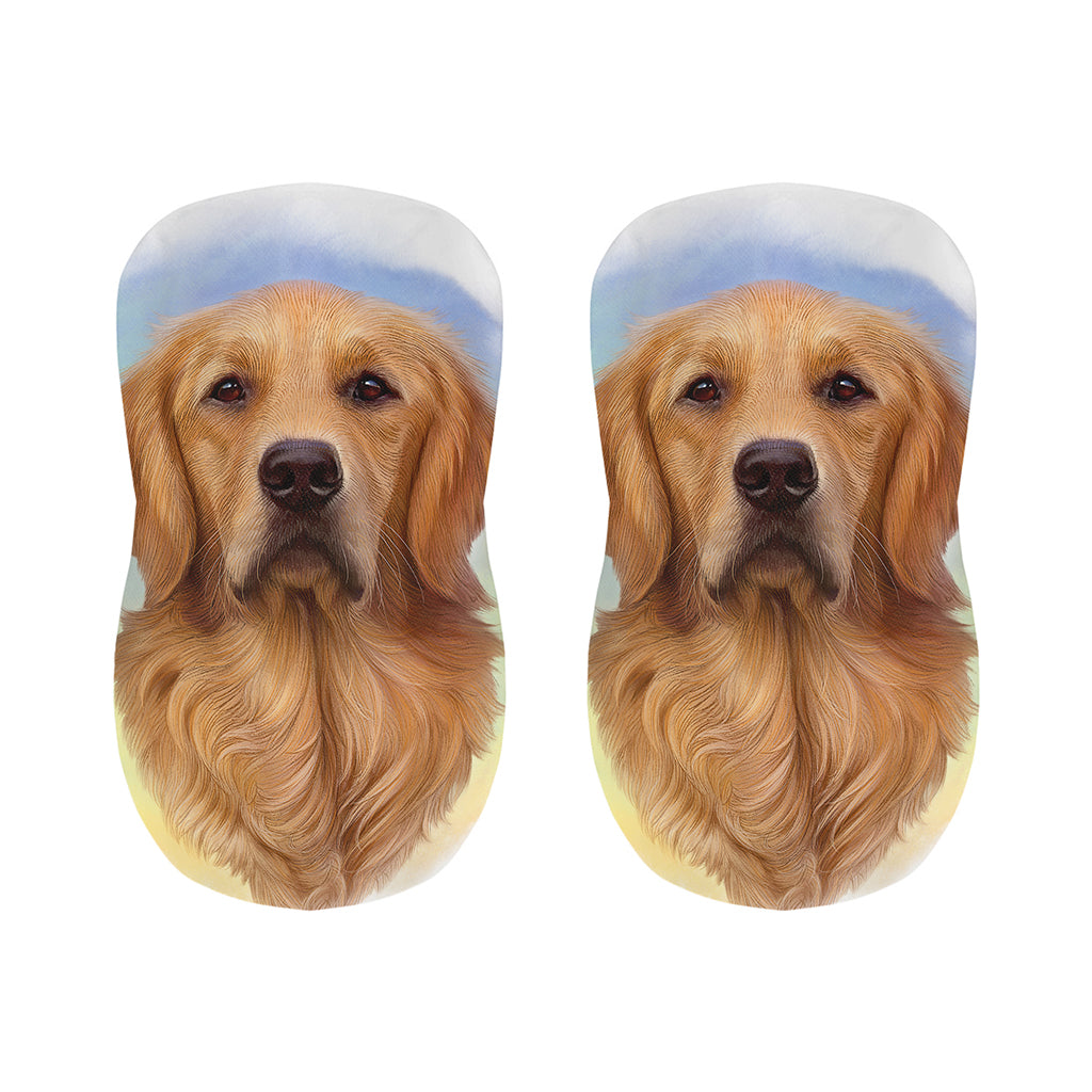 Golden Retriever Portrait Print Bar Stool Covers