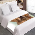 Golden Retriever Portrait Print Bed Runner