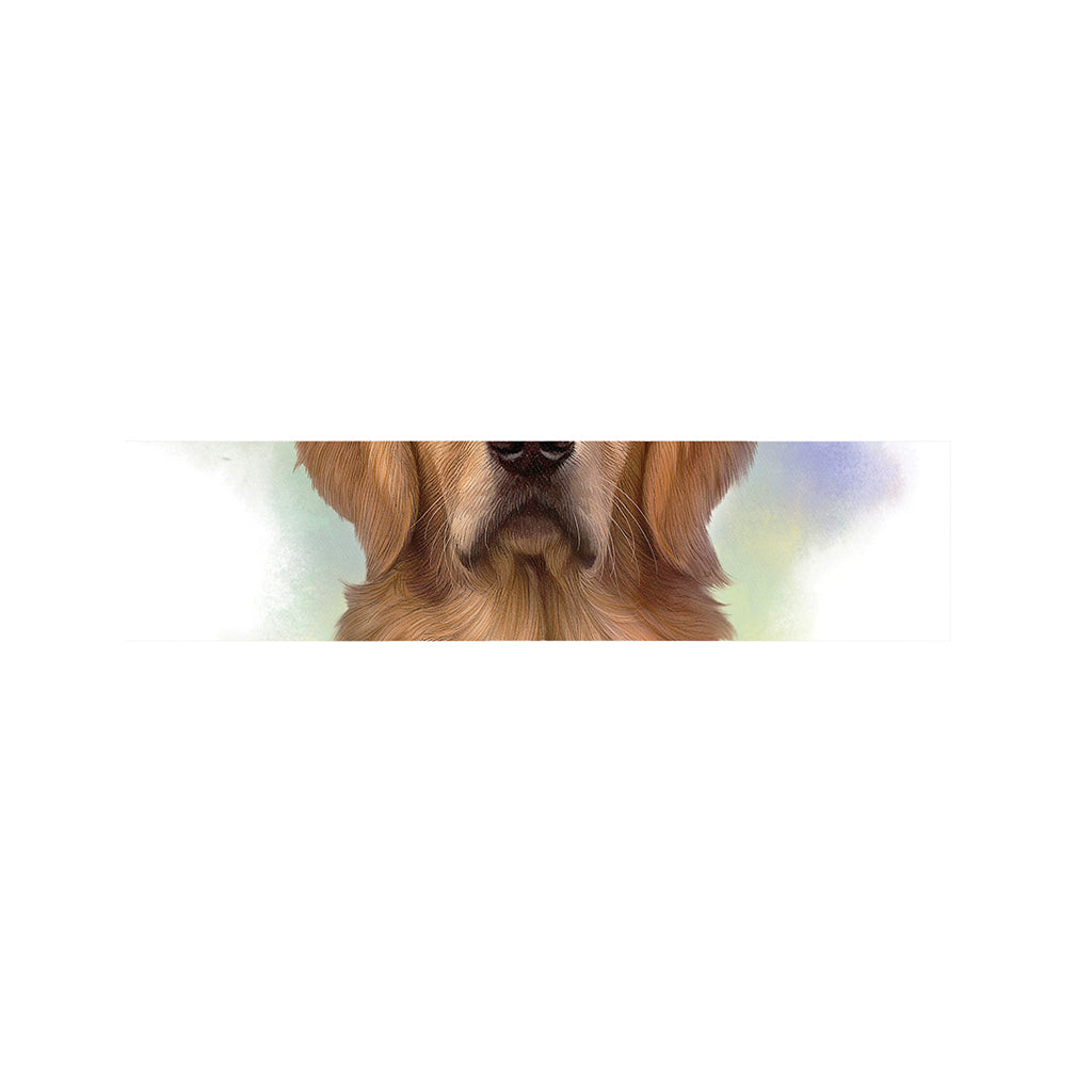 Golden Retriever Portrait Print Bed Runner