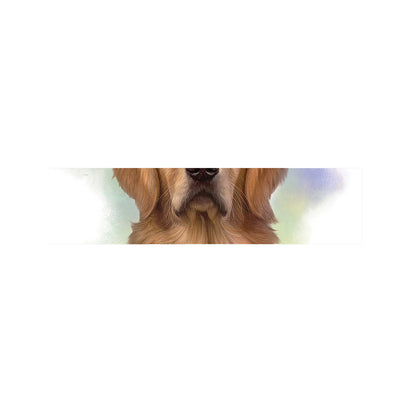 Golden Retriever Portrait Print Bed Runner
