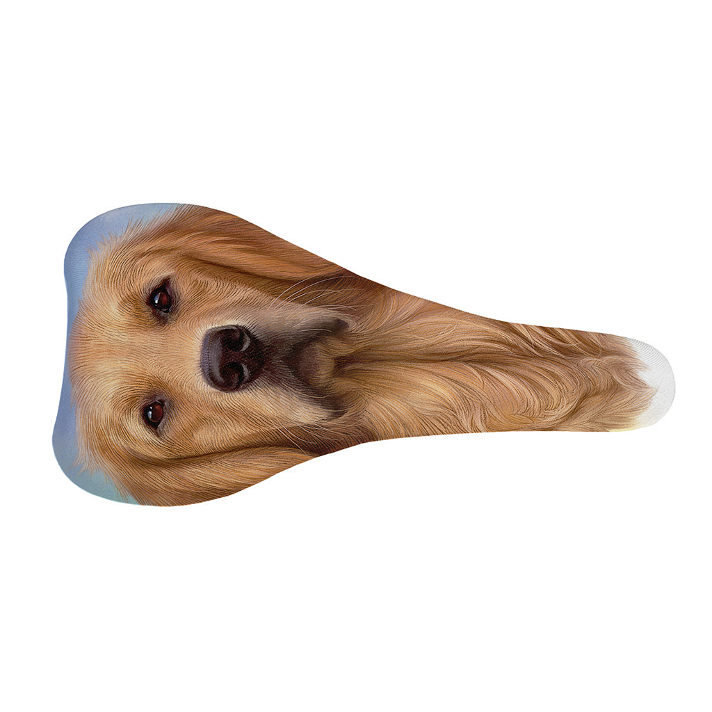 Golden Retriever Portrait Print Bicycle Seat Cover