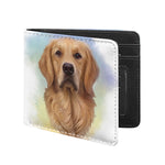 Golden Retriever Portrait Print Bifold Wallet