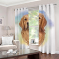 Golden Retriever Portrait Print Dimout Grommet Curtains