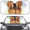 Golden Retriever Portrait Print Car Windshield Sun Shade