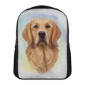Golden Retriever Portrait Print Casual Backpack