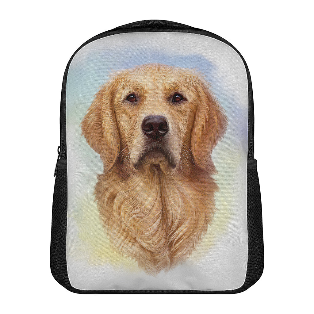 Golden Retriever Portrait Print Casual Backpack