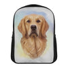 Golden Retriever Portrait Print Casual Backpack