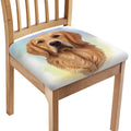 Golden Retriever Portrait Print Chair Cushion Cover
