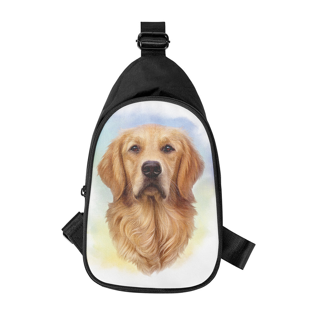 Golden Retriever Portrait Print Chest Bag