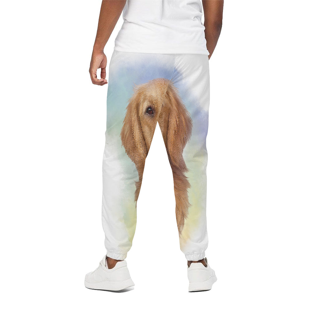 Golden Retriever Portrait Print Cotton Pants