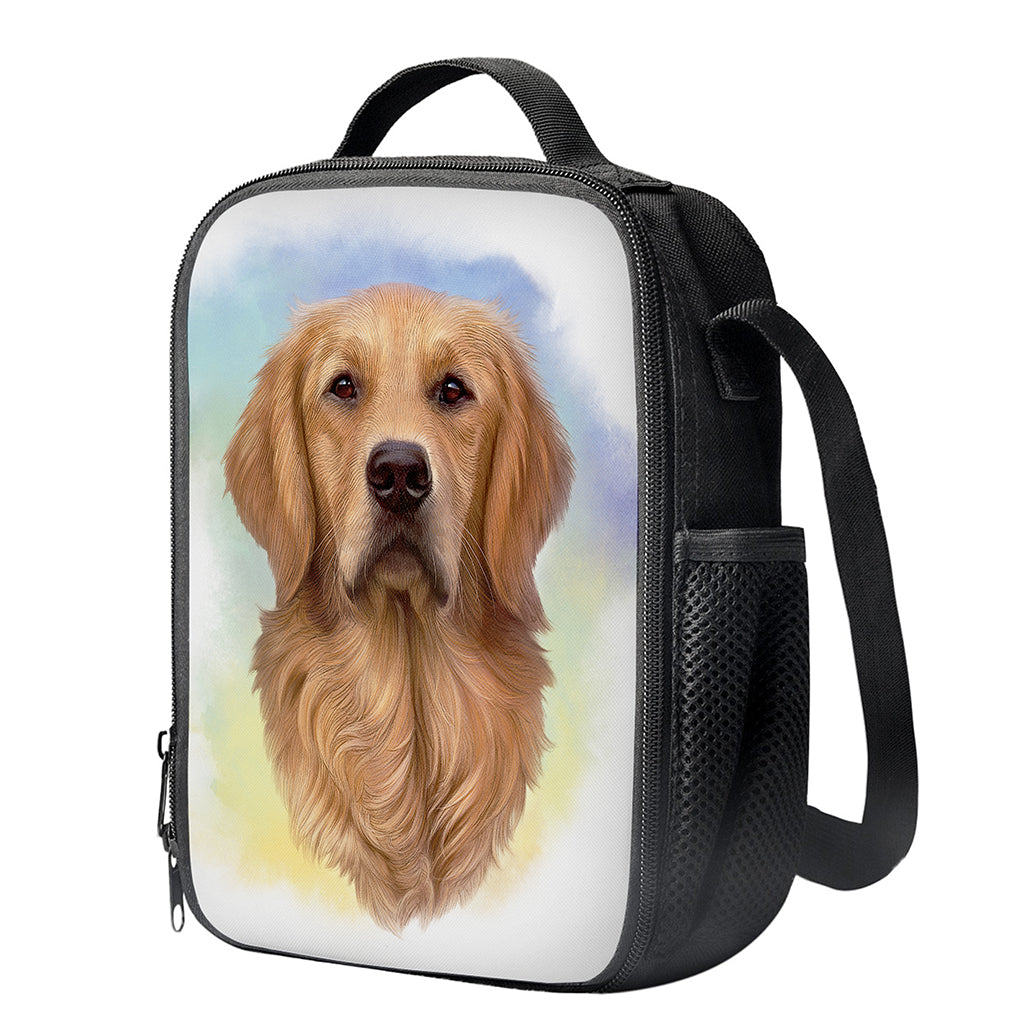 Golden Retriever Portrait Print Crossbody Lunch Bag