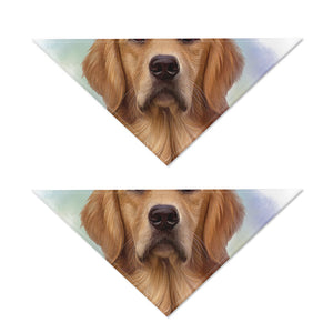 Golden Retriever Portrait Print Dog Bandana