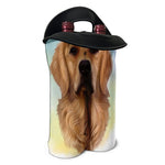 Golden Retriever Portrait Print Double Neoprene Wine Tote