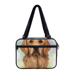 Golden Retriever Portrait Print Double Strap Bible Bag