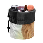 Golden Retriever Portrait Print Drawstring Makeup Bag