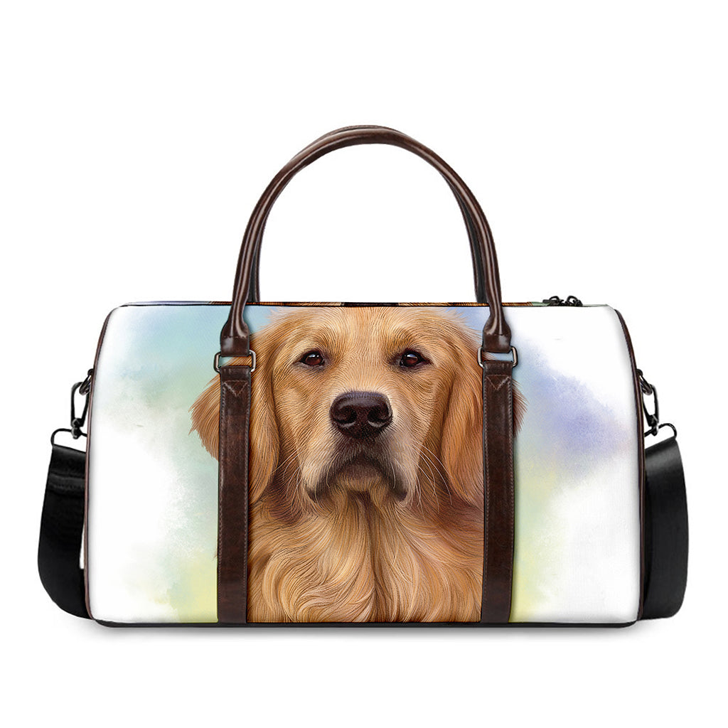 Golden Retriever Portrait Print Duffle Bag
