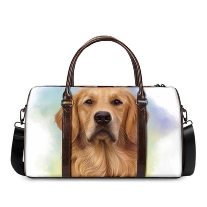 Golden Retriever Portrait Print Duffle Bag