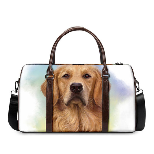 Golden Retriever Portrait Print Duffle Bag