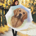 Golden Retriever Portrait Print Foldable Umbrella