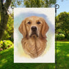 Golden Retriever Portrait Print Garden Flag