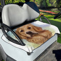Golden Retriever Portrait Print Golf Cart Seat Cover