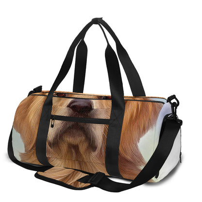 Golden Retriever Portrait Print Gym Bag