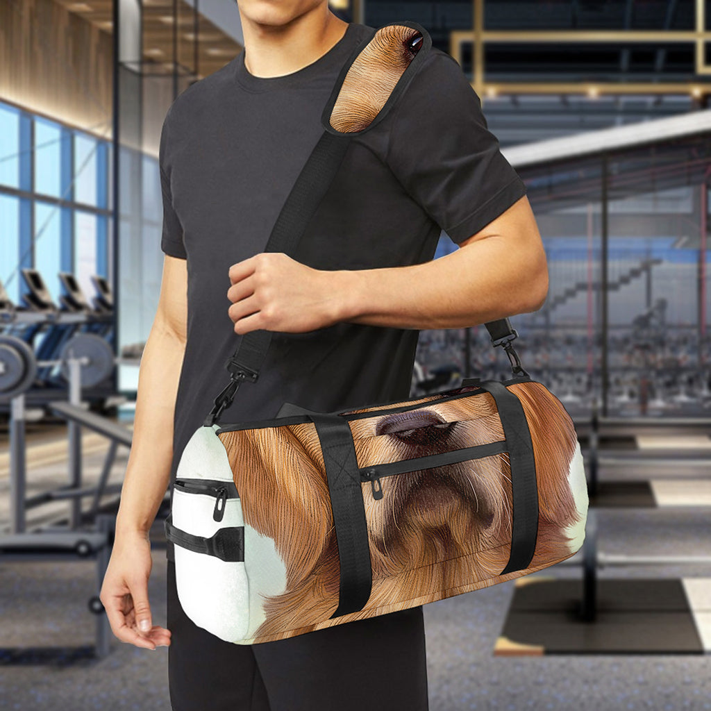 Golden Retriever Portrait Print Gym Bag