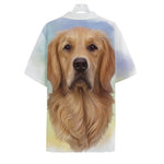 Golden Retriever Portrait Print Hawaiian Shirt