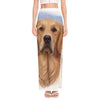 Golden Retriever Portrait Print High Slit Maxi Skirt