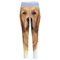 Golden Retriever Portrait Print High-Waisted Pocket Leggings