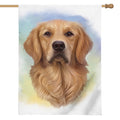 Golden Retriever Portrait Print House Flag