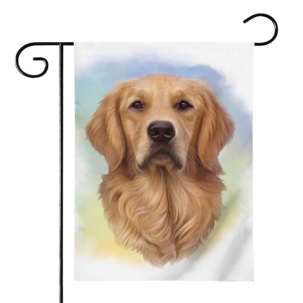 Golden Retriever Portrait Print House Flag
