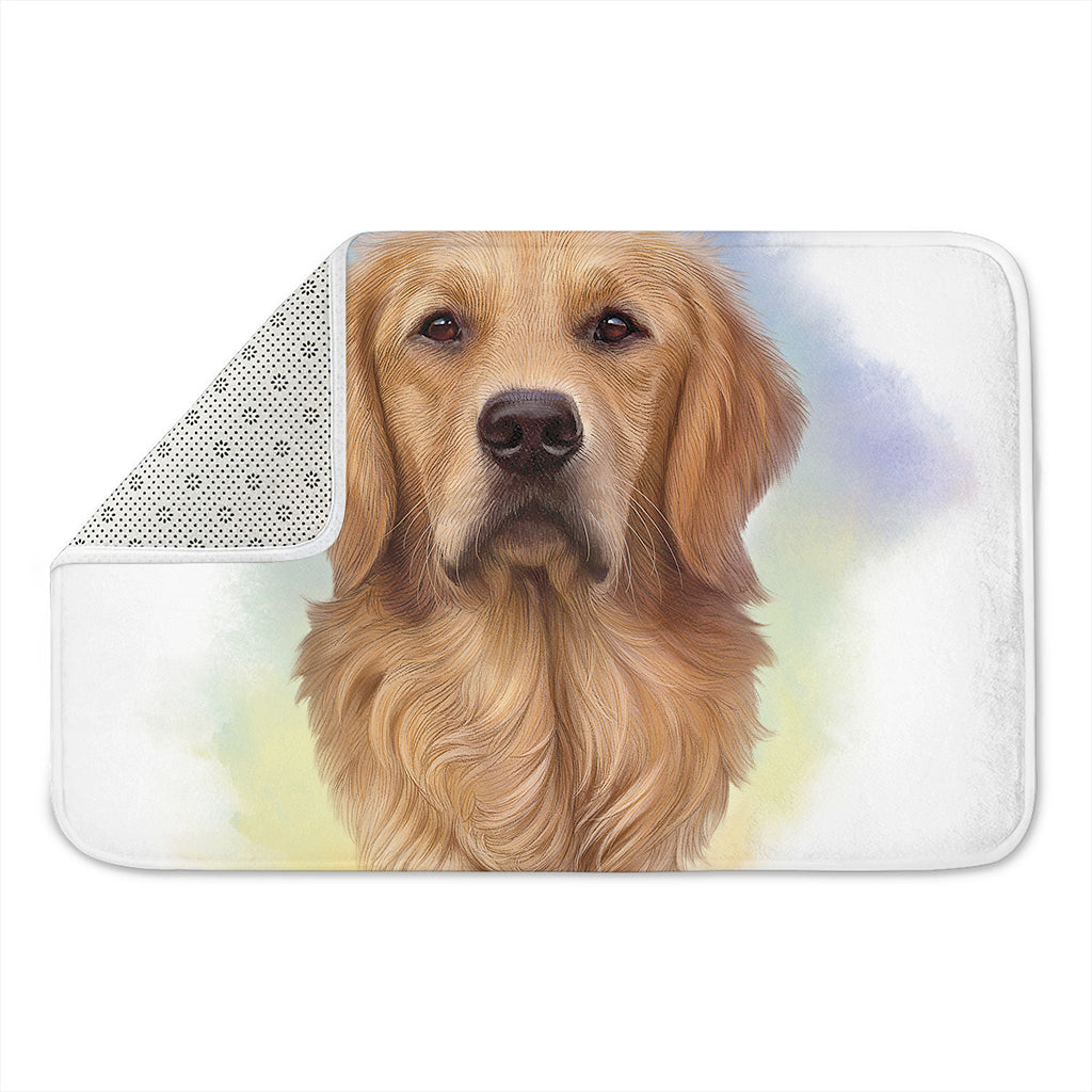 Golden Retriever Portrait Print Indoor Door Mat