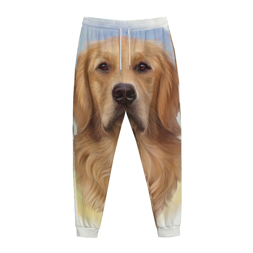 Golden Retriever Portrait Print Jogger Pants