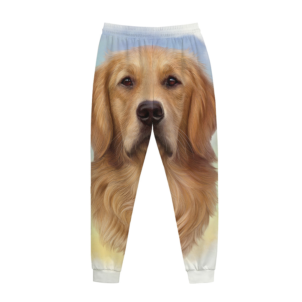 Golden Retriever Portrait Print Jogger Pants