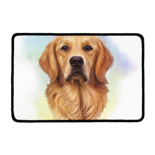 Golden Retriever Portrait Print Kitchen Mat