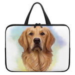 Golden Retriever Portrait Print Laptop Sleeve With Handle