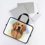 Golden Retriever Portrait Print Laptop Sleeve With Handle