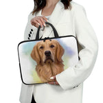 Golden Retriever Portrait Print Laptop Sleeve With Handle