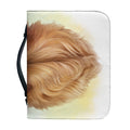 Golden Retriever Portrait Print Leather Bible Cover