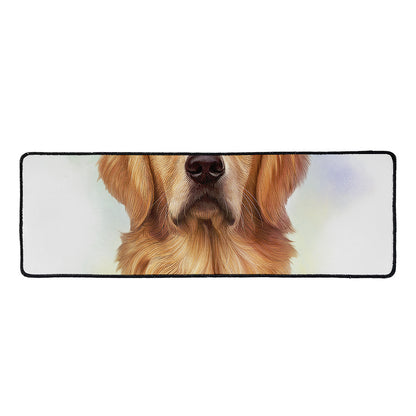 Golden Retriever Portrait Print Long Kitchen Mat
