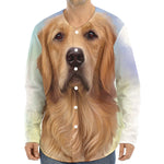 Golden Retriever Portrait Print Long Sleeve Baseball Jersey