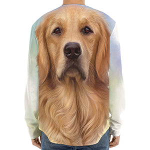 Golden Retriever Portrait Print Long Sleeve Baseball Jersey