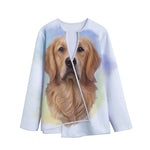 Golden Retriever Portrait Print Long Sleeve Short Coat