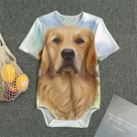 Golden Retriever Portrait Print Men's Bodysuit