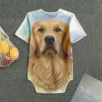 Golden Retriever Portrait Print Men's Bodysuit